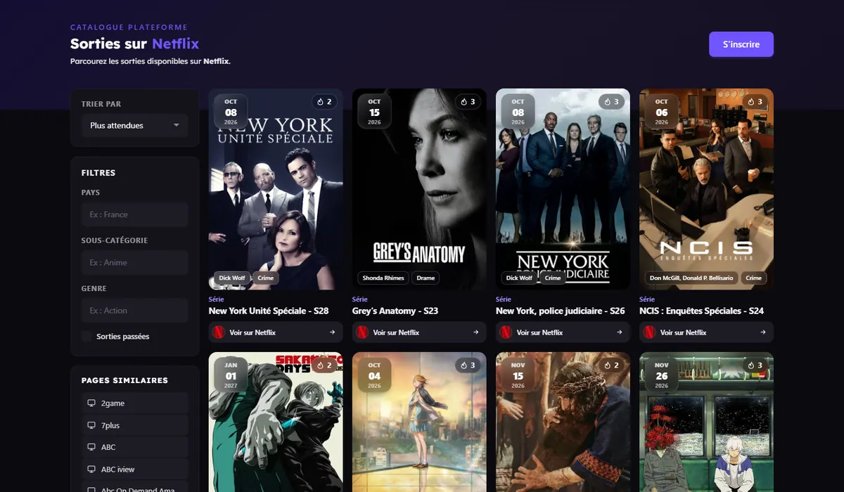 Sorties à venir sur Netflix