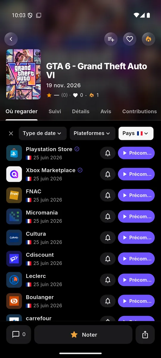 Fiche GTA VI, précommandes