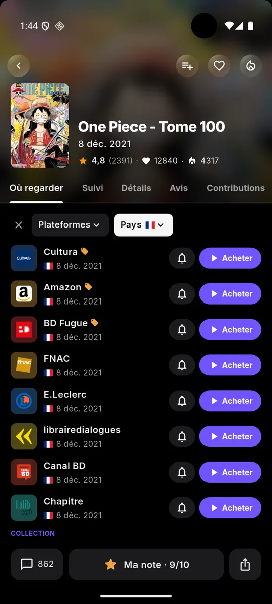 Fiche One Piece, où acheter