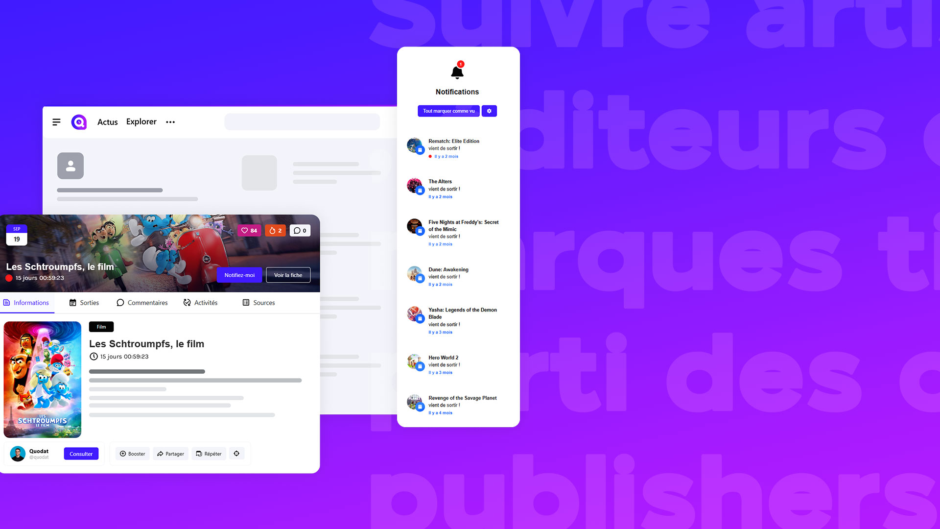 Suivre artistes, éditeurs et marques : tirer parti des comptes publishers sur Quodat