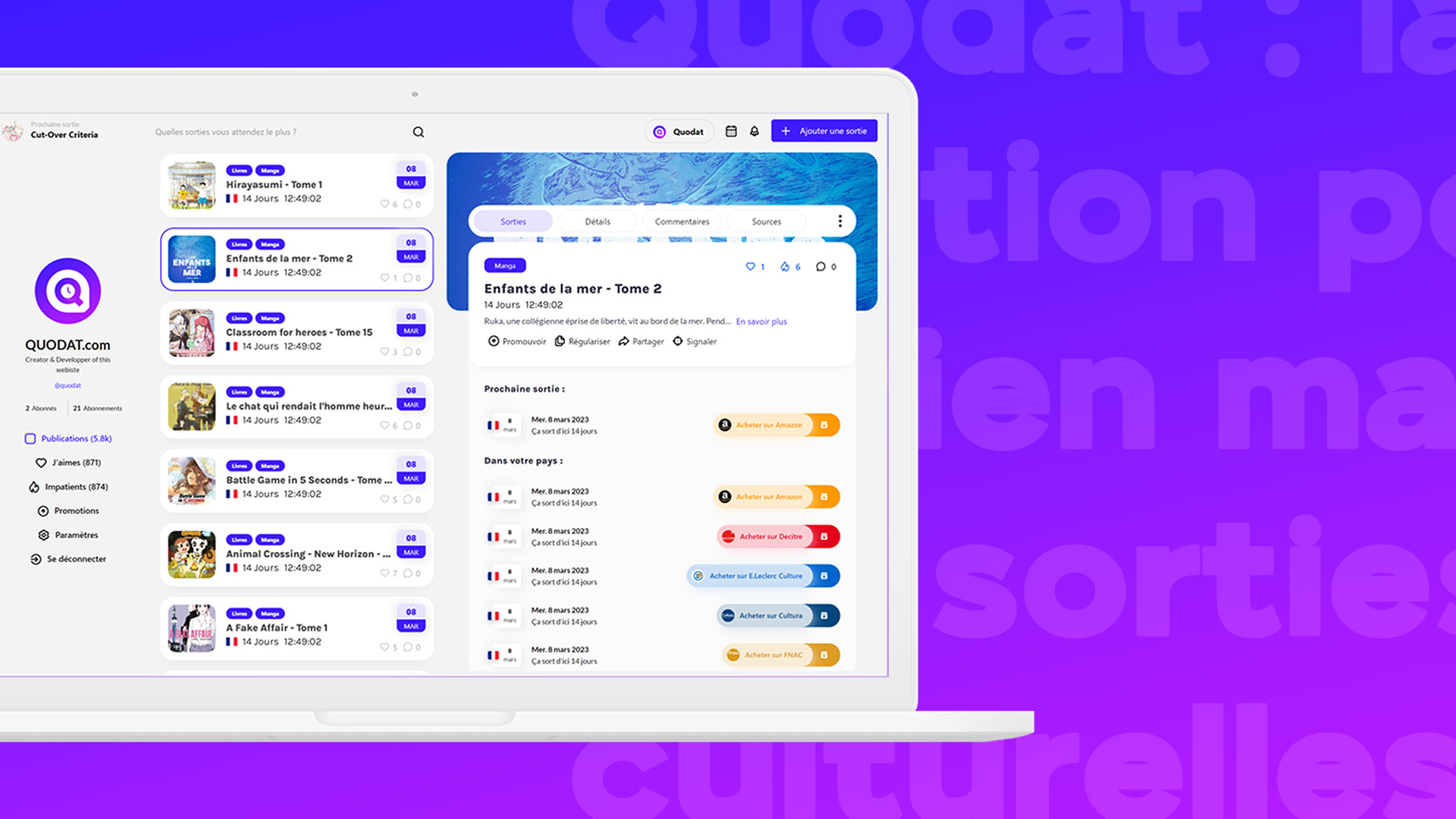 Quodat : la solution pour ne rien manquer des sorties culturelles