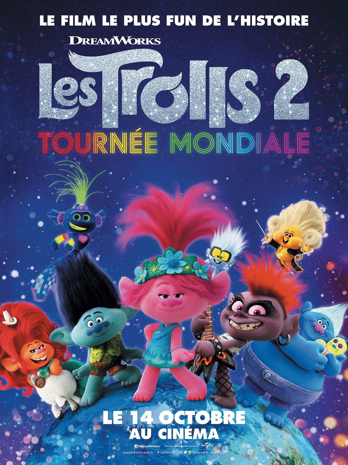 Couverture de Les Trolls 2, sortie 14 octobre 2020