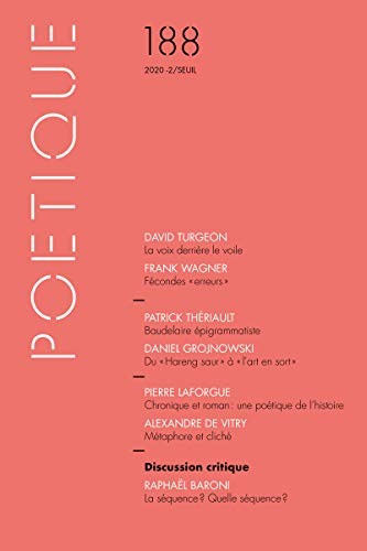 Poétique - numéro 188